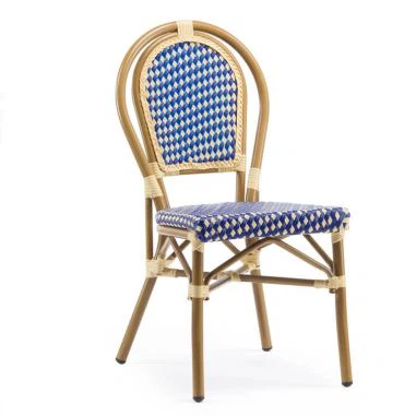 야외 식사 세트 블루를 위한 프랑스 비스트로 의자